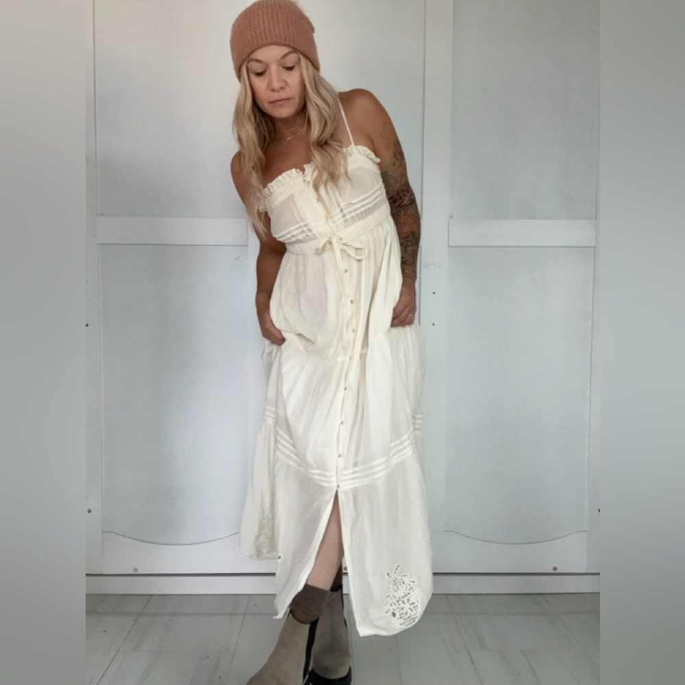 Cleobella Cream Cotton Maxi Dress
